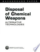 Disposal of chemical weapons : alternative technologies.