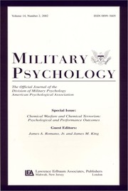 Military psychology : the official journal of the Division of Military Psychology, American Psychological Association.