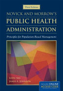 Novick & Morrow's public health administration : principles for population-based management /