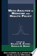 Meta-analysis in medicine and health policy /