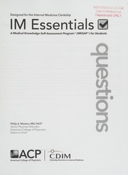 IM essentials questions : a medical knowledge self-assessment program® (MKSAP) for students /