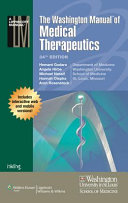 The Washington manual of medical therapeutics /