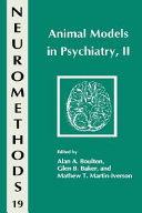 Animal models in psychiatry /