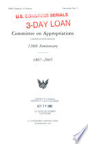 Committee on Appropriations, United States Senate : 138th anniversary, 1867-2005.