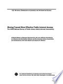 Moving toward more effective public internet access : the 1998 national survey of public library outlet internet connectivity /