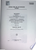 Decimals 2000 : will the exchanges convert? : hearing before the Subcommittee on Finance and Hazardous Materials of the Committee on Commerce, House of representatives, One Hundred Sixth Congress, second session, June 13, 2000.