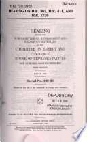 Hearing on H.R. 382, H.R. 411, and H.R. 1730 : hearing before the Subcommittee on Environment and Hazardous Materials of the Committee on Energy and Commerce, House of Representatives, One Hundred Eighth Congress, first session, July 23,  2003.