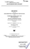 Beck rights 2001 : are workers being heard? : hearing before the Subcommittee on Workforce Protections of the Committee on Education and the Workforce, House of Representatives, One Hundred Seventh Congress, first session, hearing held in Washington, DC, May 10, 2001.