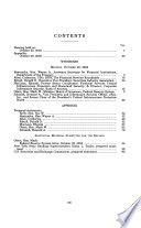 Government and industry efforts to protect our money during blackouts, hurricanes, and other disasters : hearing before the Subcommittee on Oversight and Investigations of the Committee on Financial Services, U.S. House of Representatives, One Hundred Eighth Congress, first session, October 20, 2003.