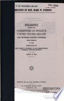 Nomination of Hon. Mark W. Everson : hearing before the Committee on Finance, United States Senate, One Hundred Eighth Congress, first session, on the nomination of Hon. Mark W. Everson, to be Commissioner, Internal Revenue Service, March 18, 2003.