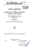 Fidel Castro : kidnaper : public meeting of the Committee on Foreign Relations, United States Senate, One Hundred Sixth Congress, second session, September 20, 2000.