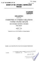 Review of the anti-drug certification process : hearing before the Committee on Foreign Relations, United States Senate, One Hundred Seventh Congress, first session, March 1, 2001.