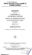 Special education : is IDEA working as Congress intended? : hearing before the Committee on Government Reform, House of Representatives, One Hundred Seventh Congress, first session, February 28, 2001.