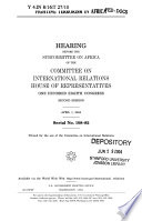 Fighting terrorism in Africa : hearing before the Subcommittee on Africa of the Committee on International Relations, House of Representatives, One Hundred Eighth Congress, second session, April 1, 2004.