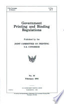 Government printing and binding regulations /