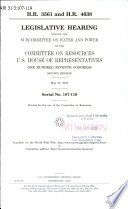 H.R. 3561 and H.R. 4638 : legislative hearing before the Subcommittee on Water and Power of the Committee on Resources, U.S. House of Representatives, One Hundred Seventh Congress, second session, May 22, 2002.