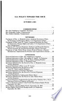 U.S. policy toward the OSCE : hearing before the Commission on Security and Cooperation in Europe, One Hundred Seventh Congress, first session, October 3, 2001.