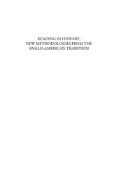 Reading in history : new methodologies from the Anglo-American tradition /