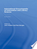 International encyclopedia of information and library science /