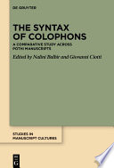The syntax of colophons : a comparative study across Pothi manuscripts /