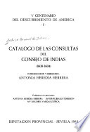 Catálogo de las consultas del Consejo de Indias /