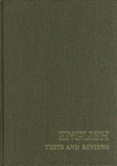 English tests and reviews : a monograph consisting of the English sections of the seven Mental measurements yearbooks (1938-72) and Tests in print II (1974) /