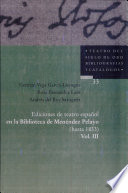 Ediciones de teatro español en la Biblioteca de Menéndez Pelayo : (hasta 1833) /