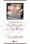 A companion to the history of the book /