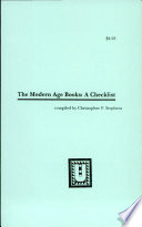 The Modern Age Books : a checklist /