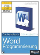 Microsoft Word Programmierung das Handbuch /