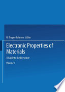 Electronic properties of materials : a guide to the literature. /
