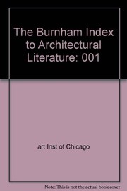 The Burnham index to architectural literature /