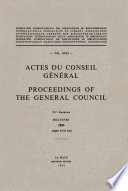 Actes du Conseil Général : Proceedings of the General Council.
