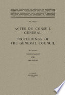 Actes du Conseil Général : Proceedings of the General Council.