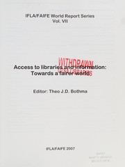 Access to libraries and information : towards a fairer world /