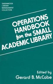 Operations handbook for the small academic library /