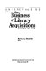 Understanding the business of library acquisitions /