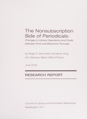 Nonsubscription side of periodicals : changes in library operations and costs between print and electronic formats /