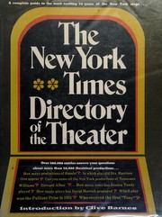 The New York times directory of the theater /