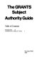 GRANTS subject authority guide.