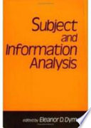 Subject and information analysis /