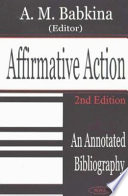 Affirmative action : an annotated bibliography /