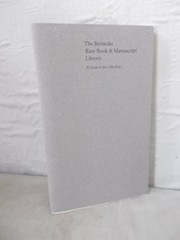 The Beinecke Rare Book & Manuscript Library : a guide to the collections.
