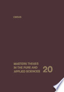 Masters theses in the pure and applied sciences. accepted by colleges and universities of the United States and Canada /