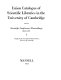 Union catalogue of scientific libraries in the University of Cambridge : scientific conference proceedings, 1644-1972 /