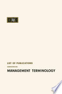List of publications concerning management terminology /