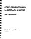Computer programs for literary analysis /