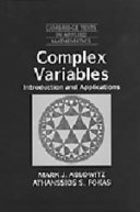 Complex variables : introduction and applications /