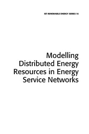 Modelling distributed energy resources in energy service networks /