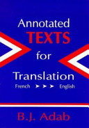 Annotated texts for translation : French-English /